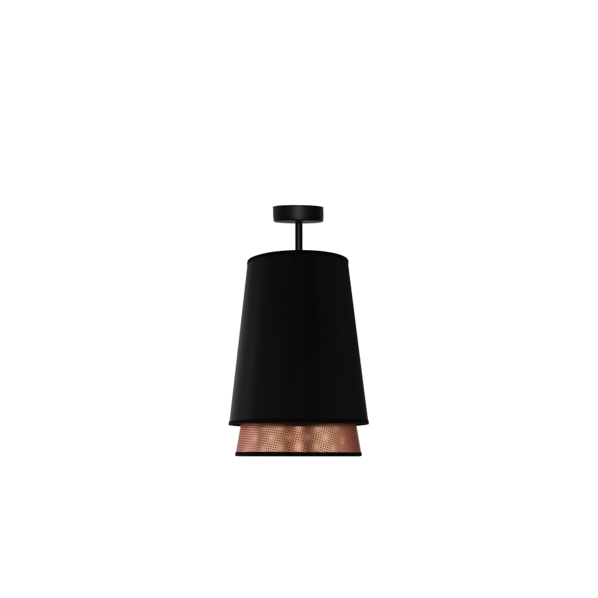Duolla - Virsapmetuma lustra BELL SHINY 1xE27/15W/230V d. 25 cm melna/varš
