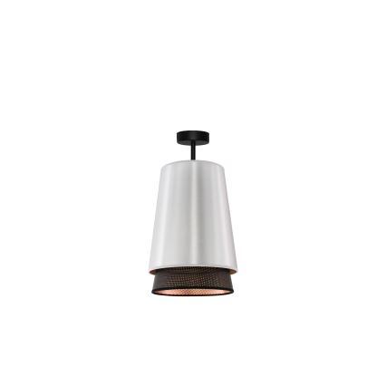 Duolla - Virsapmetuma lustra BELL SHINY 1xE27/15W/230V d. 25 cm sudraba/melna