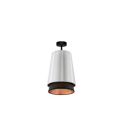 Duolla - Virsapmetuma lustra BELL SHINY 1xE27/15W/230V d. 25 cm sudraba/melna