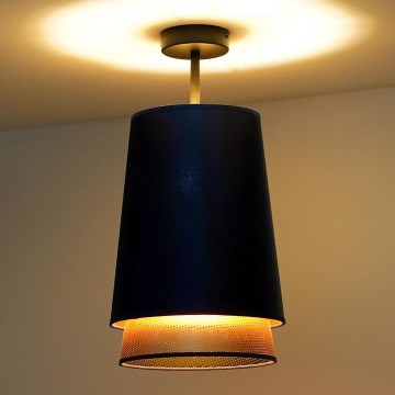 Duolla - Virsapmetuma lustra BELL SHINY 1xE27/15W/230V d. 25 cm zila/varš