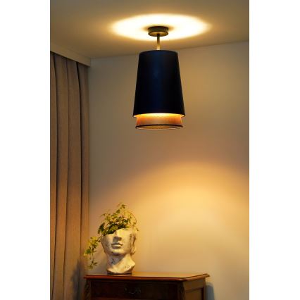 Duolla - Virsapmetuma lustra BELL SHINY 1xE27/15W/230V d. 25 cm zila/varš