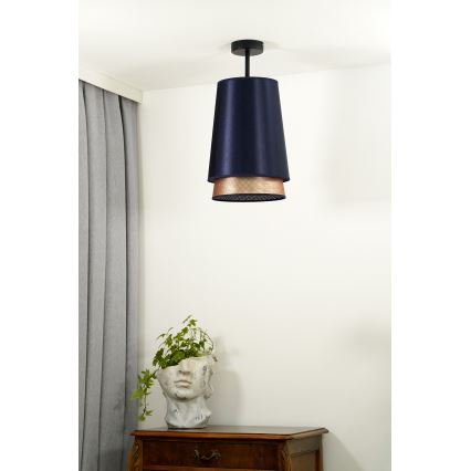 Duolla - Virsapmetuma lustra BELL SHINY 1xE27/15W/230V d. 25 cm zila/varš