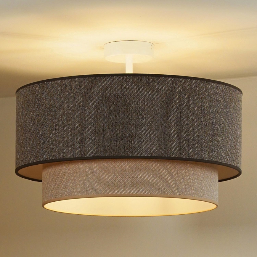 Duolla - Virsapmetuma lustra BOHO ECO RECYCLING 1xE27/15W/230V d. 45 cm brūna/krēmkrāsa