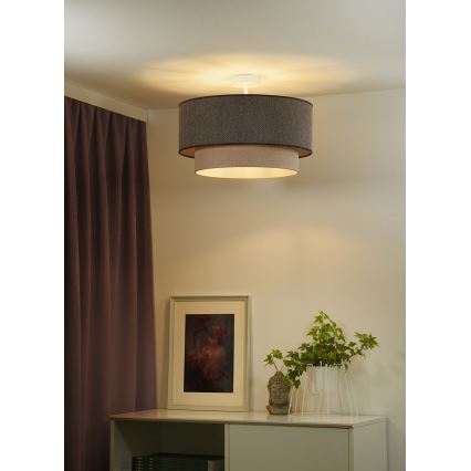 Duolla - Virsapmetuma lustra BOHO ECO RECYCLING 1xE27/15W/230V d. 45 cm brūna/krēmkrāsa