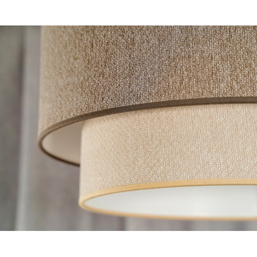Duolla - Virsapmetuma lustra BOHO ECO RECYCLING 1xE27/15W/230V d. 45 cm brūna/krēmkrāsa