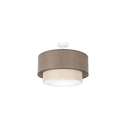Duolla - Virsapmetuma lustra BOHO ECO RECYCLING 1xE27/15W/230V d. 45 cm brūna/krēmkrāsa