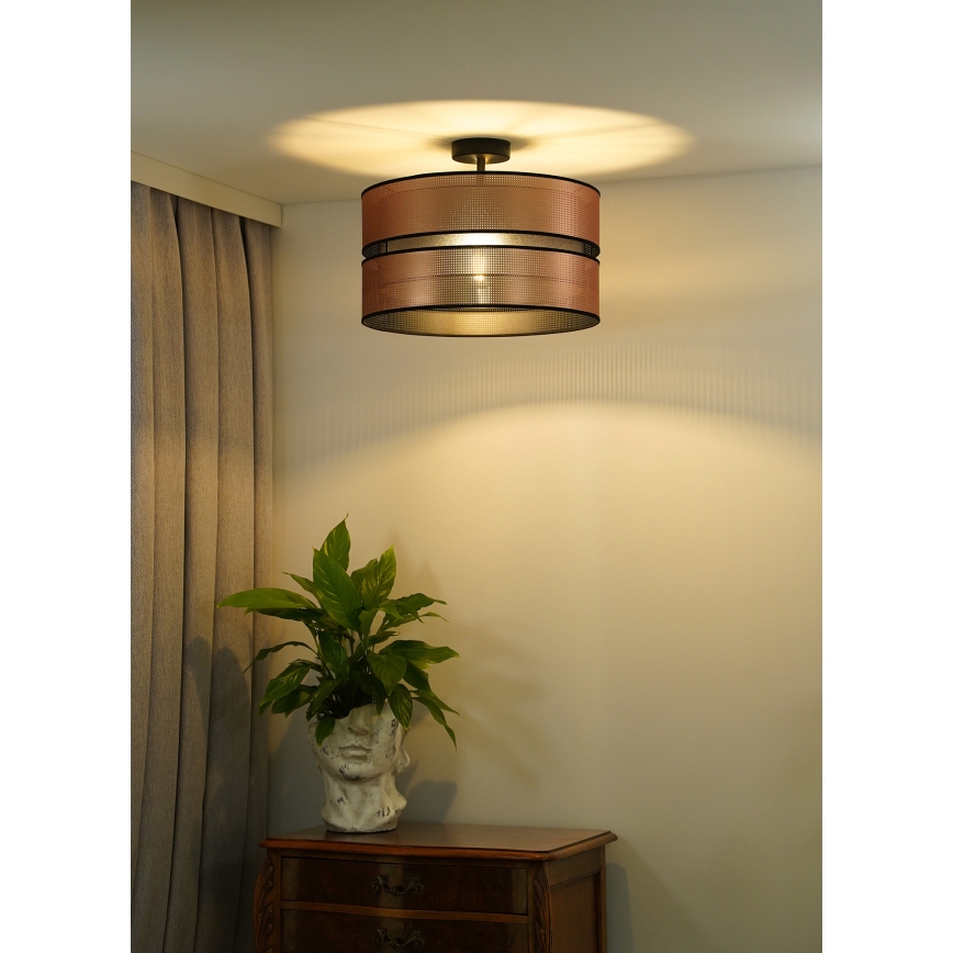 Duolla - Virsapmetuma lustra COPPER SHINY 1xE27/15W/230V d. 40 cm varš/melna