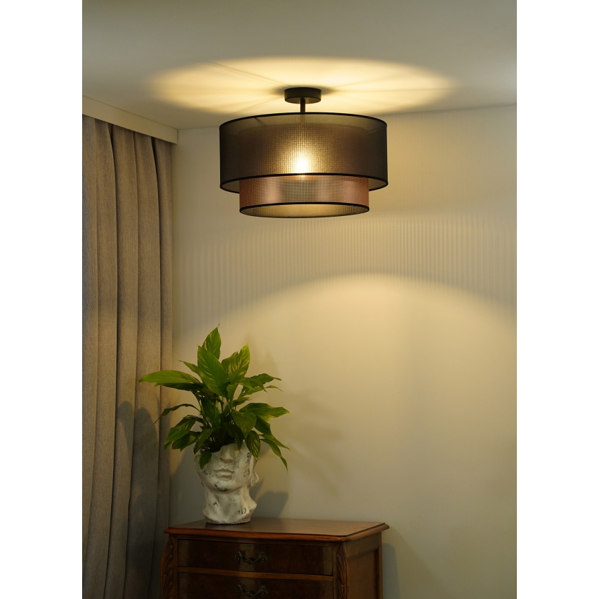 Duolla - Virsapmetuma lustra COPPER SHINY 1xE27/15W/230V d. 45 cm brūna/varš