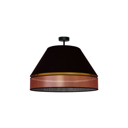 Duolla - Virsapmetuma lustra COPPER SHINY 1xE27/15W/230V d. 60 cm melna/varš