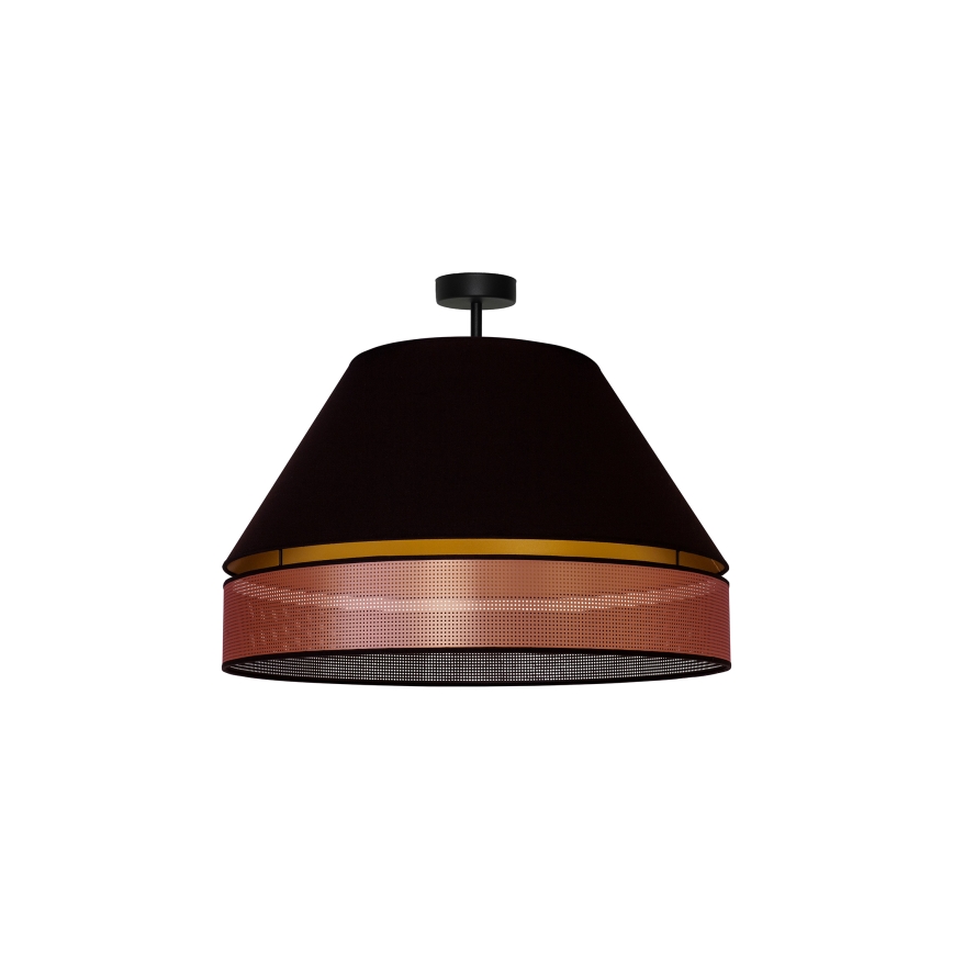 Duolla - Virsapmetuma lustra COPPER SHINY 1xE27/15W/230V d. 60 cm melna/varš