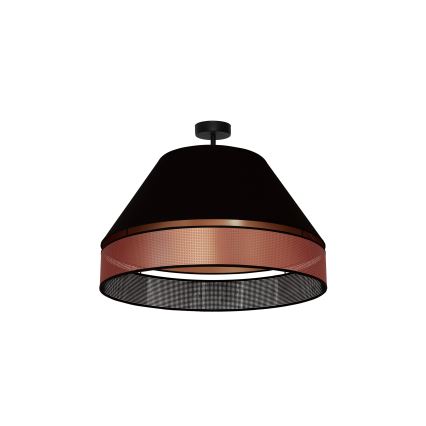 Duolla - Virsapmetuma lustra COPPER SHINY 1xE27/15W/230V d. 60 cm melna/varš