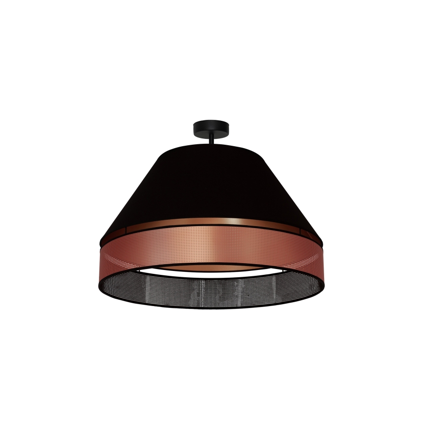 Duolla - Virsapmetuma lustra COPPER SHINY 1xE27/15W/230V d. 60 cm melna/varš