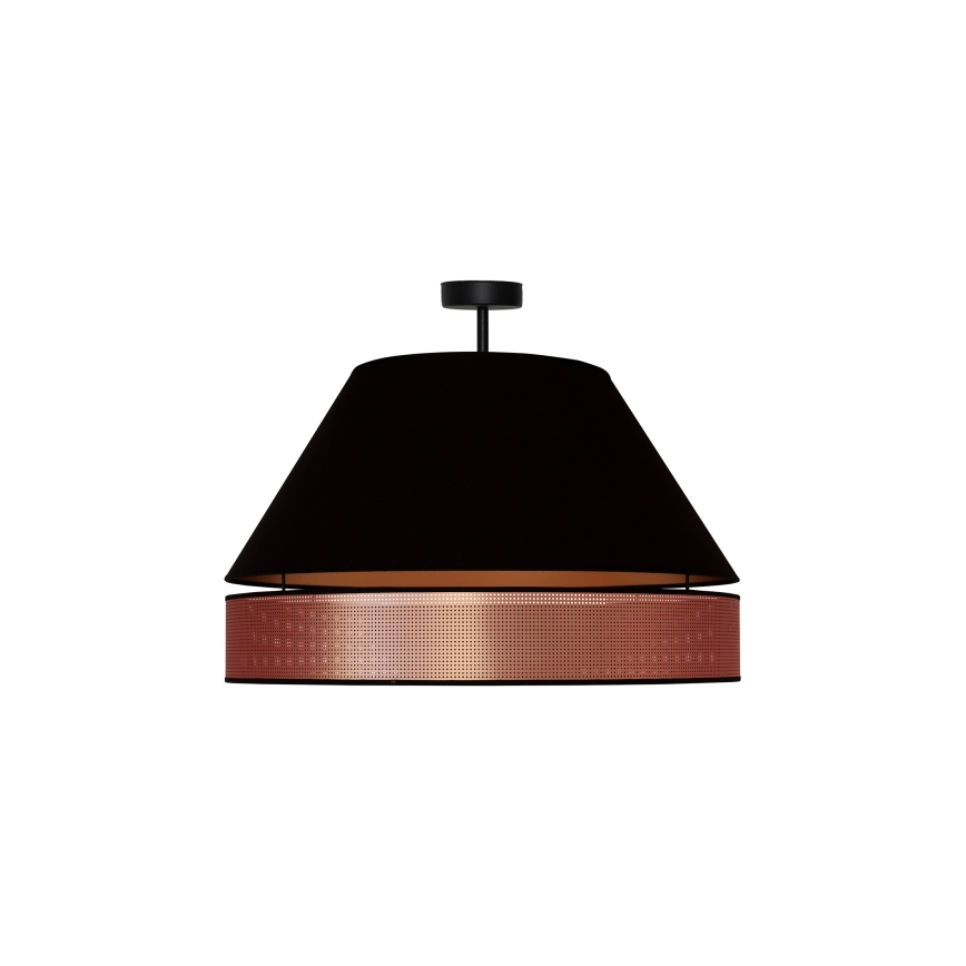 Duolla - Virsapmetuma lustra COPPER SHINY 1xE27/15W/230V d. 60 cm melna/varš