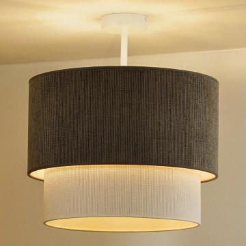 Duolla - Virsapmetuma lustra CORDUROY 1xE27/15W/230V d. 40 cm brūna/krēmkrāsa