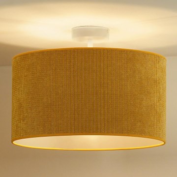 Duolla - Virsapmetuma lustra CORDUROY 1xE27/15W/230V d. 40 cm dzeltena