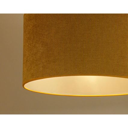 Duolla - Virsapmetuma lustra CORDUROY 1xE27/15W/230V d. 40 cm dzeltena