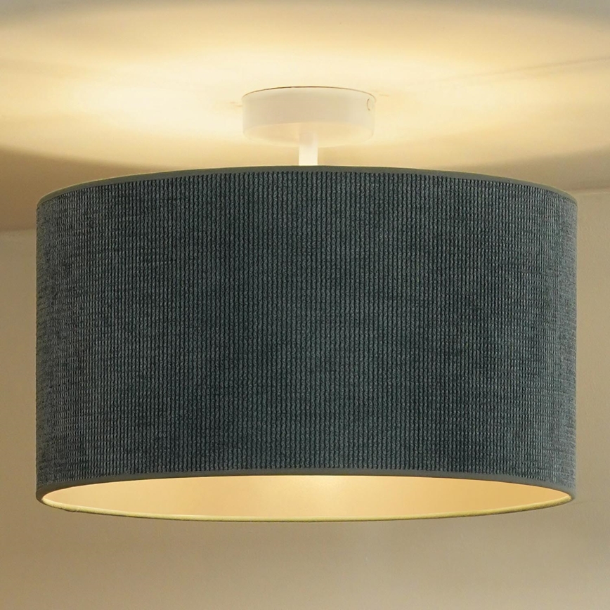 Duolla - Virsapmetuma lustra CORDUROY 1xE27/15W/230V d. 40 cm gaiši zila