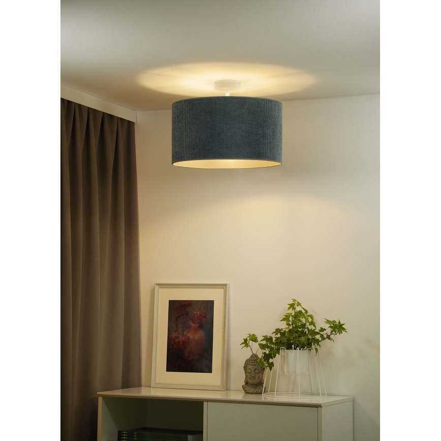 Duolla - Virsapmetuma lustra CORDUROY 1xE27/15W/230V d. 40 cm gaiši zila