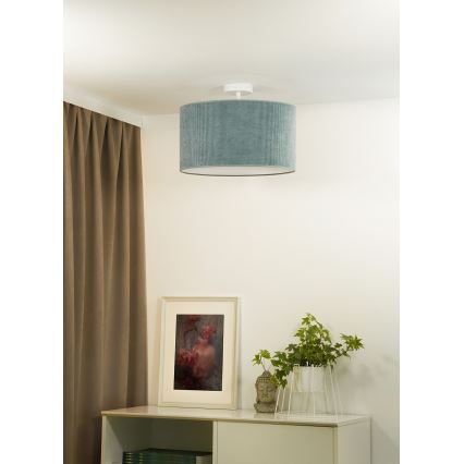 Duolla - Virsapmetuma lustra CORDUROY 1xE27/15W/230V d. 40 cm gaiši zila