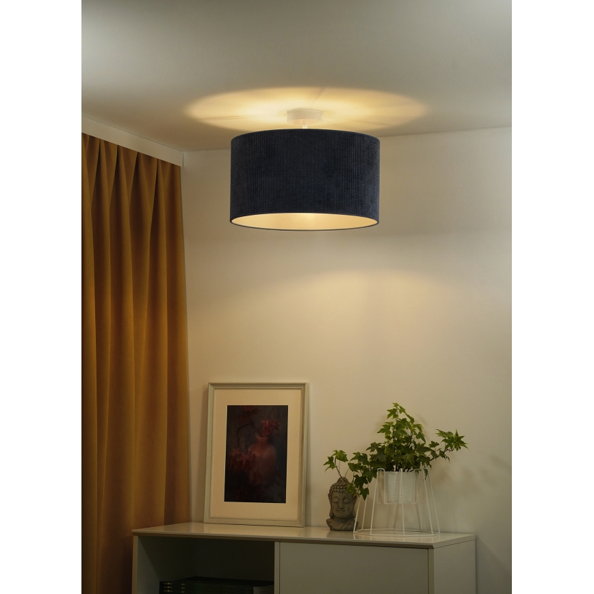 Duolla - Virsapmetuma lustra CORDUROY 1xE27/15W/230V d. 40 cm tumši zila