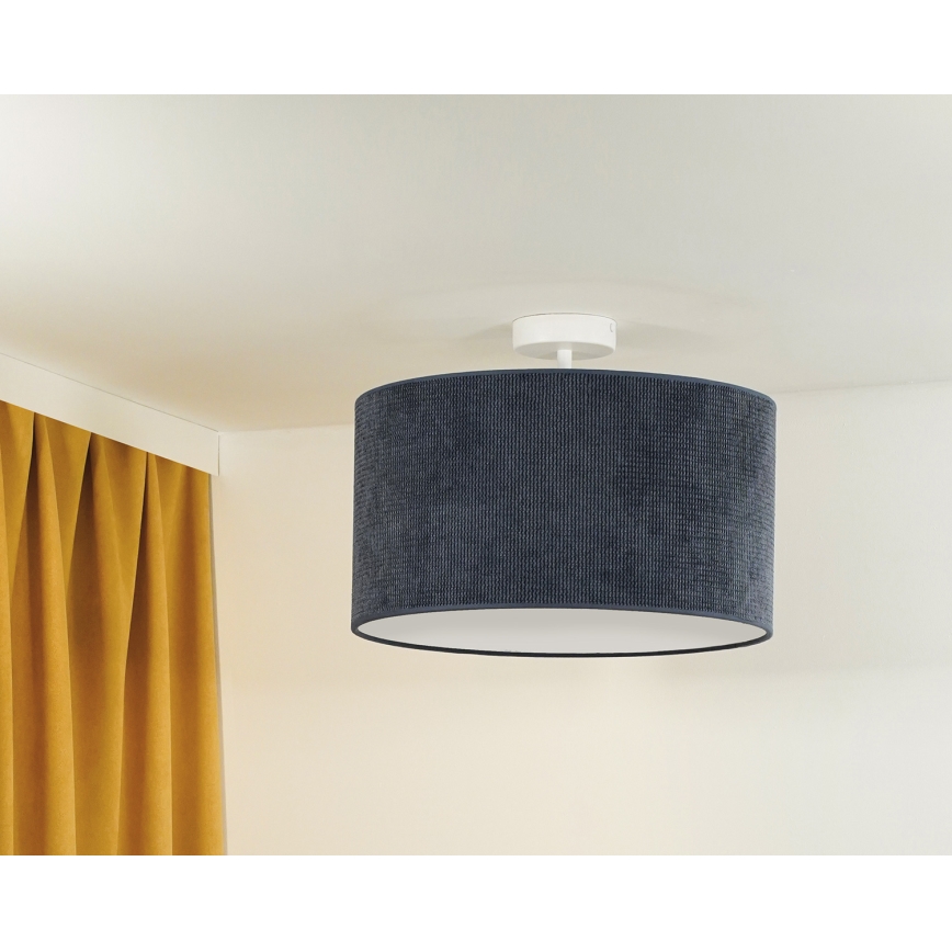 Duolla - Virsapmetuma lustra CORDUROY 1xE27/15W/230V d. 40 cm tumši zila
