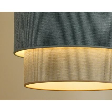 Duolla - Virsapmetuma lustra CORDUROY 1xE27/15W/230V d. 40 cm zila/bēša