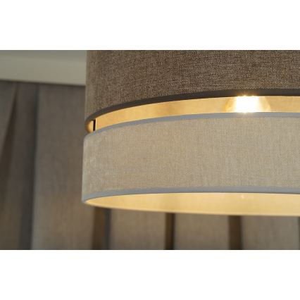 Duolla - Virsapmetuma lustra DOUBLE 1xE27/15W/230V d. 40 cm brūna/pelēka