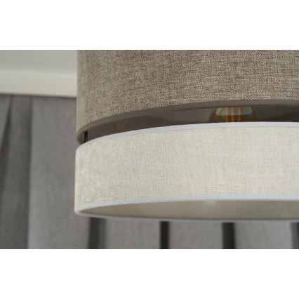 Duolla - Virsapmetuma lustra DOUBLE 1xE27/15W/230V d. 40 cm brūna/pelēka