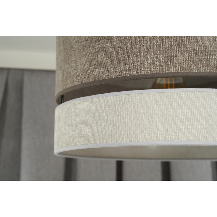 Duolla - Virsapmetuma lustra DOUBLE 1xE27/15W/230V d. 40 cm brūna/pelēka