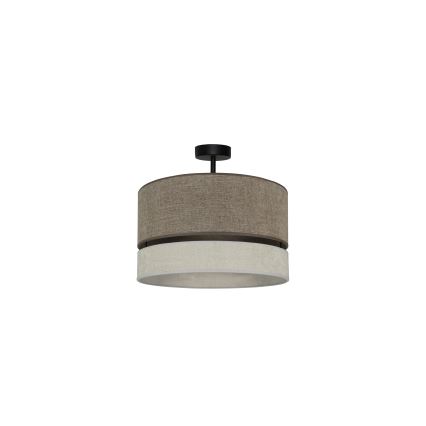 Duolla - Virsapmetuma lustra DOUBLE 1xE27/15W/230V d. 40 cm brūna/pelēka