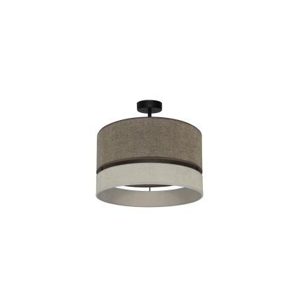 Duolla - Virsapmetuma lustra DOUBLE 1xE27/15W/230V d. 40 cm brūna/pelēka