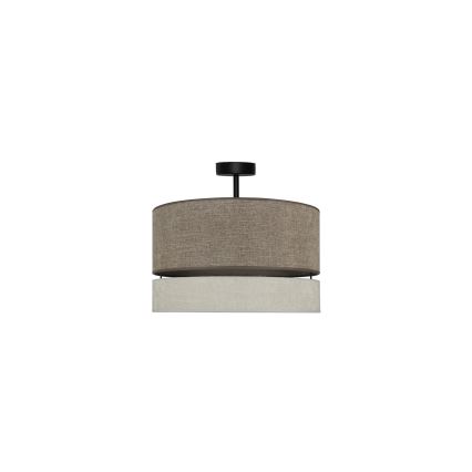 Duolla - Virsapmetuma lustra DOUBLE 1xE27/15W/230V d. 40 cm brūna/pelēka