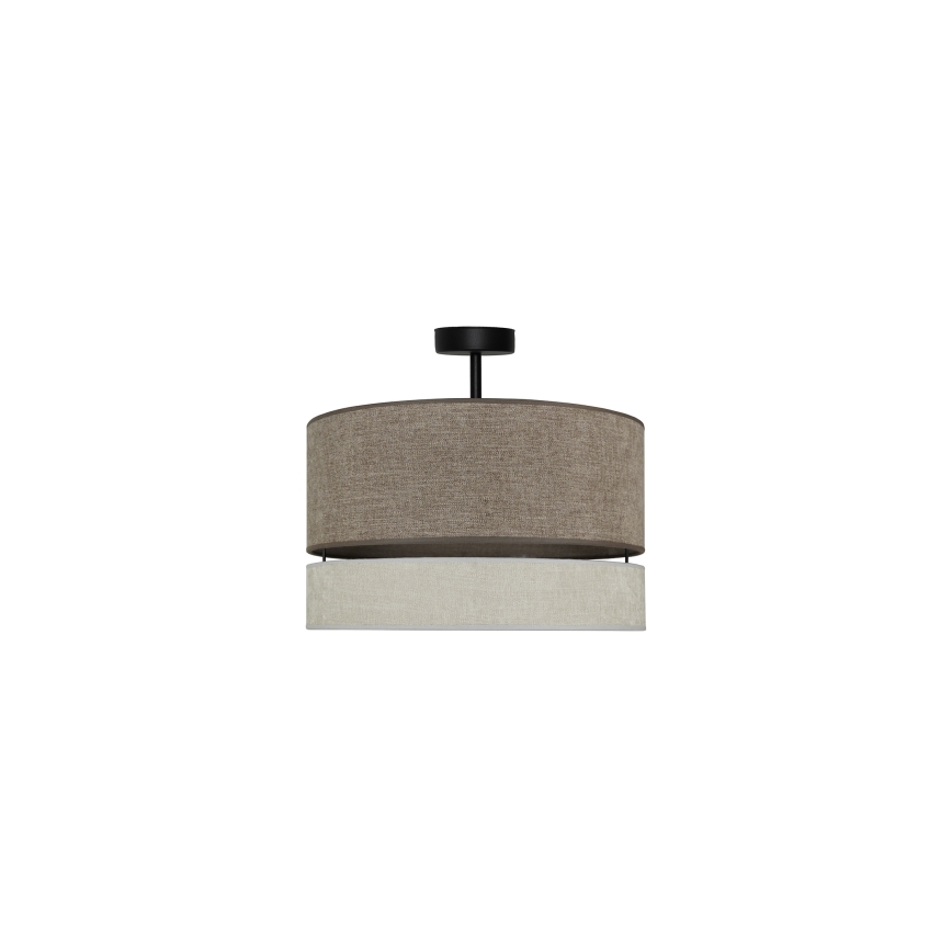 Duolla - Virsapmetuma lustra DOUBLE 1xE27/15W/230V d. 40 cm brūna/pelēka