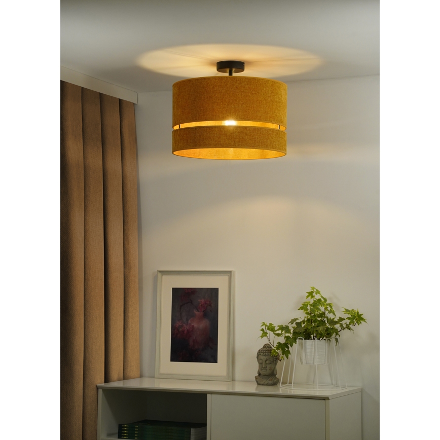 Duolla - Virsapmetuma lustra DOUBLE 1xE27/15W/230V d. 40 cm oranža