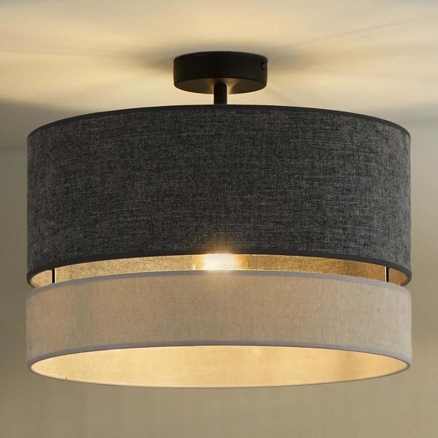 Duolla - Virsapmetuma lustra DOUBLE 1xE27/15W/230V d. 40 cm pelēka
