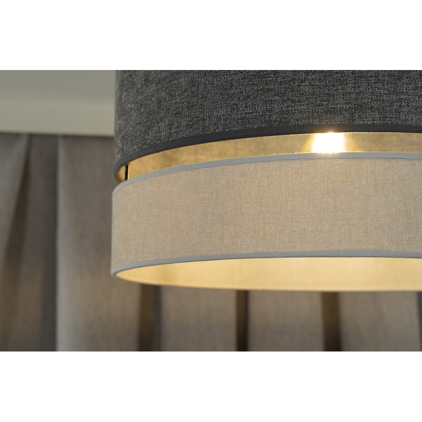 Duolla - Virsapmetuma lustra DOUBLE 1xE27/15W/230V d. 40 cm pelēka