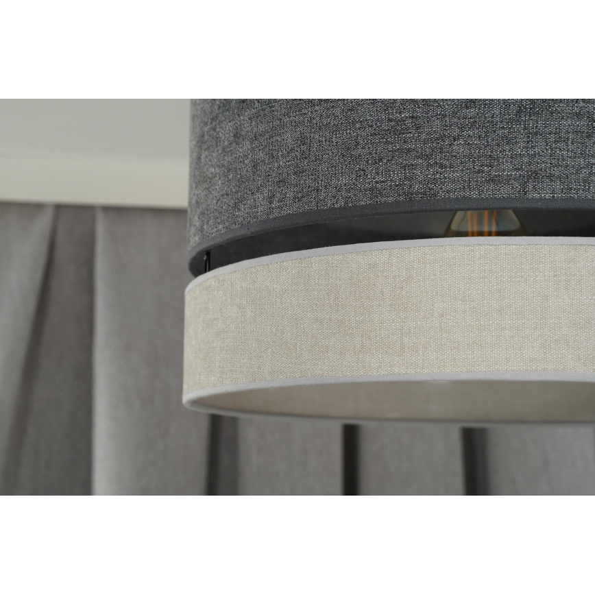 Duolla - Virsapmetuma lustra DOUBLE 1xE27/15W/230V d. 40 cm pelēka
