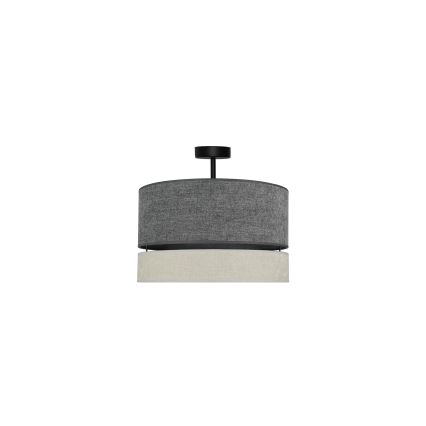 Duolla - Virsapmetuma lustra DOUBLE 1xE27/15W/230V d. 40 cm pelēka