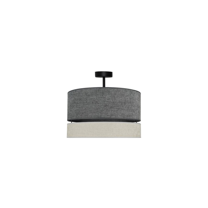 Duolla - Virsapmetuma lustra DOUBLE 1xE27/15W/230V d. 40 cm pelēka