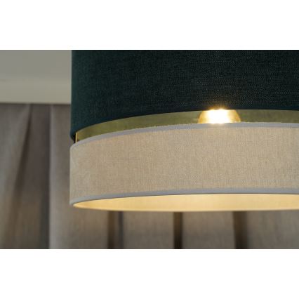 Duolla - Virsapmetuma lustra DOUBLE 1xE27/15W/230V d. 40 cm zaļa/pelēka