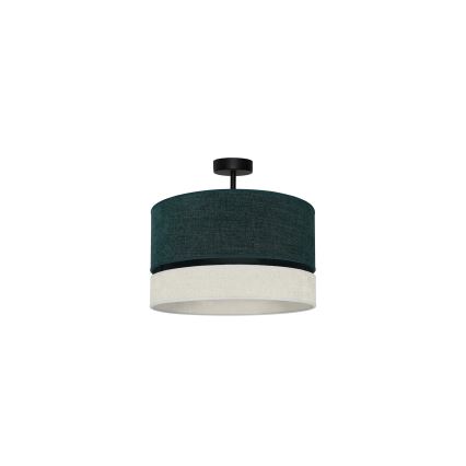 Duolla - Virsapmetuma lustra DOUBLE 1xE27/15W/230V d. 40 cm zaļa/pelēka