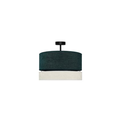 Duolla - Virsapmetuma lustra DOUBLE 1xE27/15W/230V d. 40 cm zaļa/pelēka