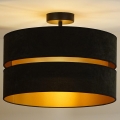 Duolla - Virsapmetuma lustra DUO 1xE27/15W/230V d. 40 cm melna/zelta