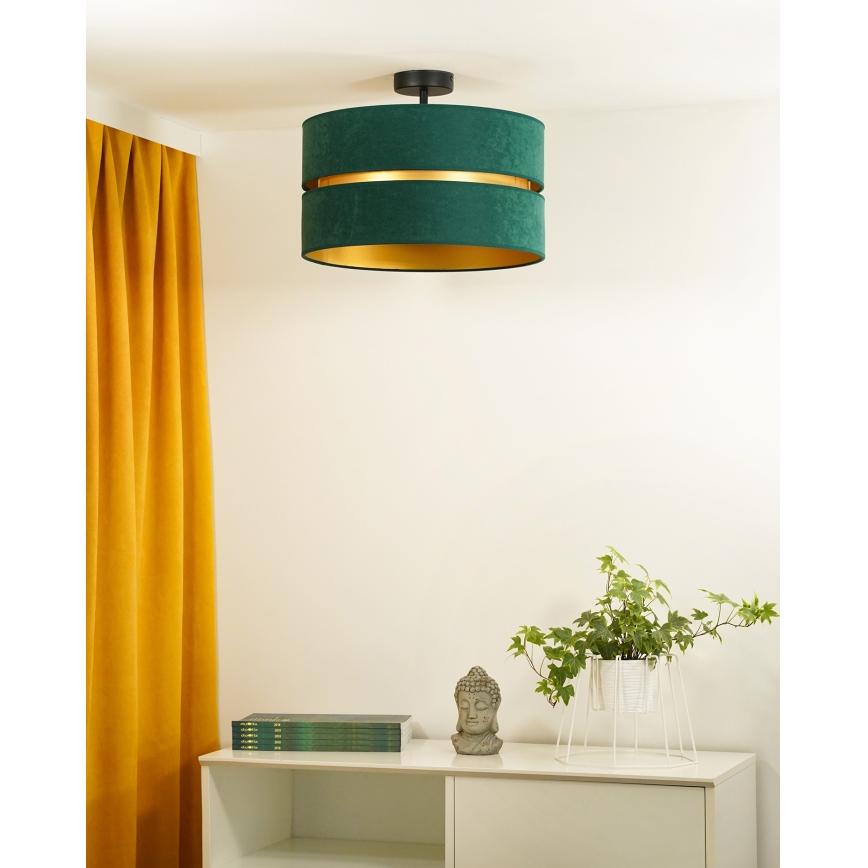 Duolla - Virsapmetuma lustra DUO 1xE27/15W/230V d. 40 cm zaļa/zelta