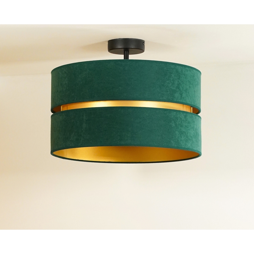 Duolla - Virsapmetuma lustra DUO 1xE27/15W/230V d. 40 cm zaļa/zelta