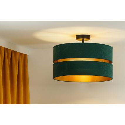 Duolla - Virsapmetuma lustra DUO 1xE27/15W/230V d. 40 cm zaļa/zelta