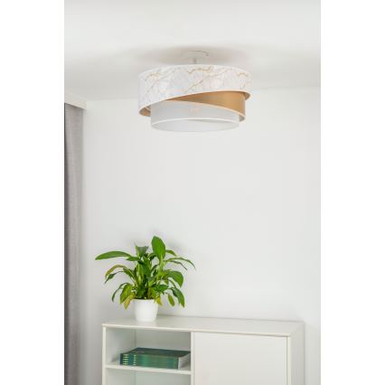 Duolla - Virsapmetuma lustra KOBO 1xE27/15W/230V d. 45 cm balta/zelta