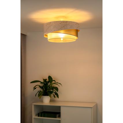 Duolla - Virsapmetuma lustra KOBO 1xE27/15W/230V d. 45 cm balta/zelta