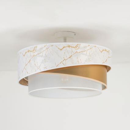 Duolla - Virsapmetuma lustra KOBO 1xE27/15W/230V d. 45 cm balta/zelta