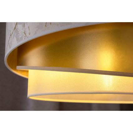 Duolla - Virsapmetuma lustra KOBO 1xE27/15W/230V d. 45 cm balta/zelta